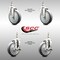 Service Caster 5 Inch 316SS Thermoplastic Rubber Swivel 1/2 Inch Threaded Stem Caster Brake, 2PK SS316TS20S514-TPRB-121315-2-TLB-2 - alternate 5